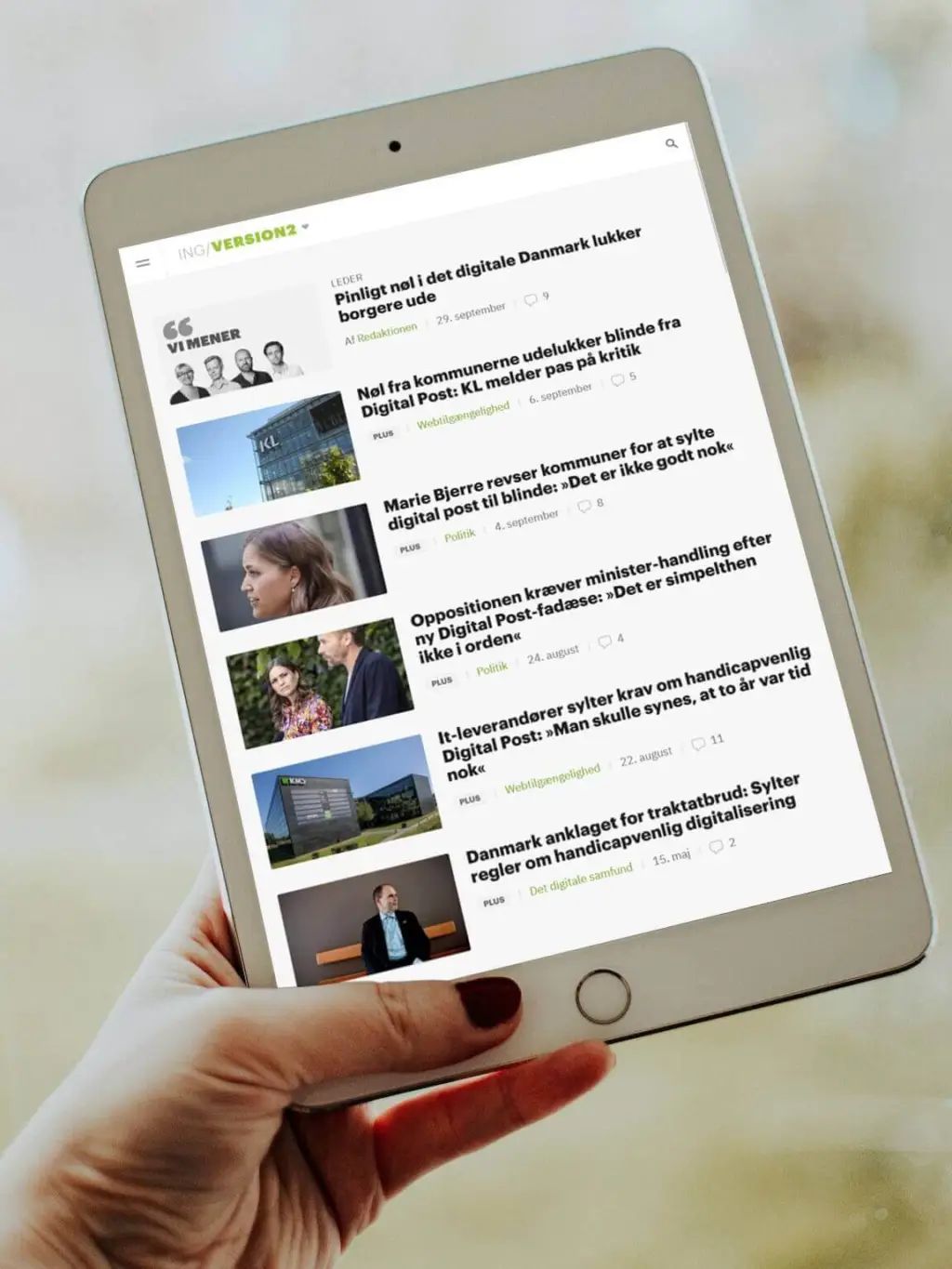 Version2 has some coverage on the lack of accessibility in Denmark
